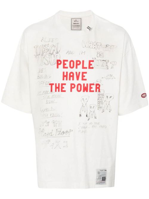 T-shirt 'People have the power' Mihara Yasuhiro | J12TS532WHITE